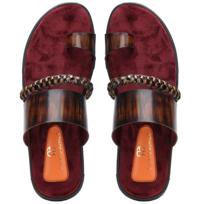 Genesis Weaved Slippers - Brown - Escaro Royale