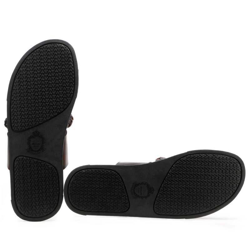 Genesis Weaved Slippers - Brown - Escaro Royale