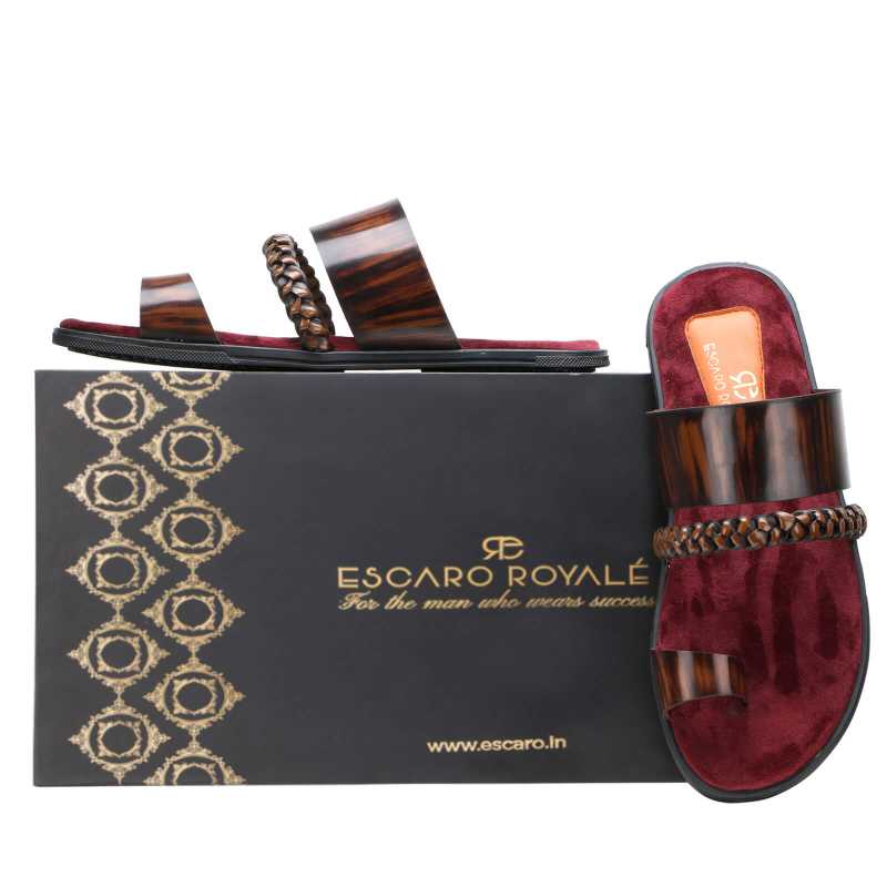 Genesis Weaved Slippers - Brown - Escaro Royale