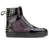 Monarcho Hightop Stud Sneakers In Black Purple - Escaro Royale
