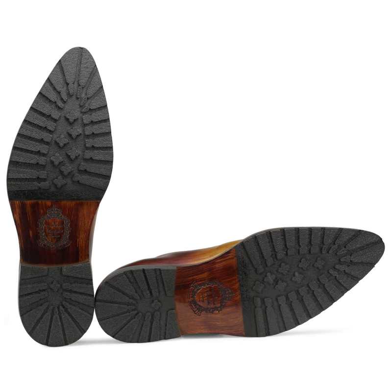 Connery Snip Toe Oxfords - Tan - Escaro Royale