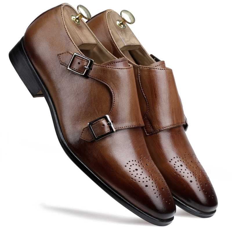 The  Lincoln Monk Medallion Loafer In Tan - Escaro Royale