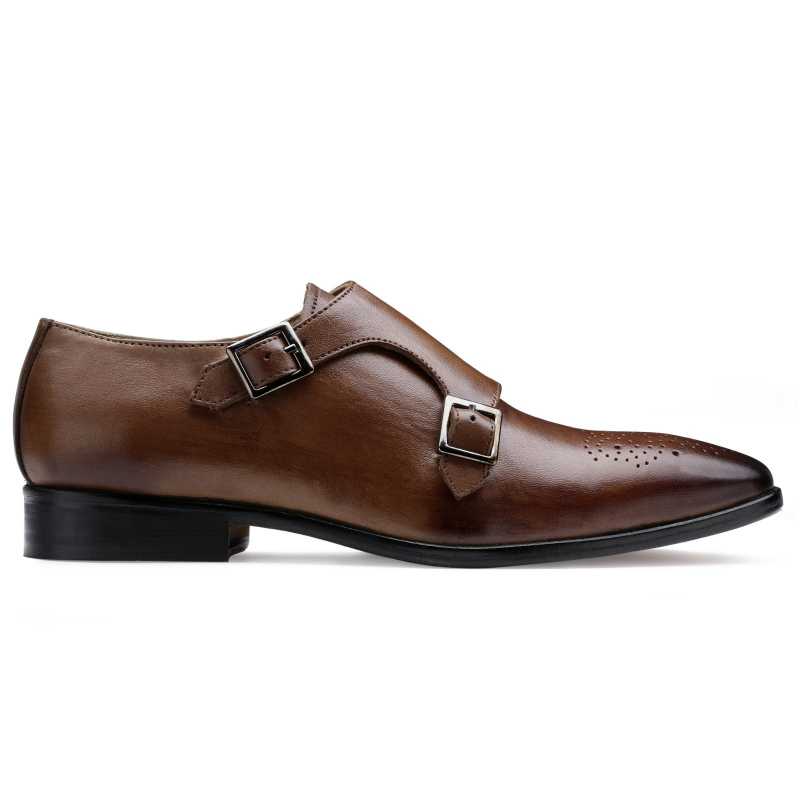 The  Lincoln Monk Medallion Loafer In Tan - Escaro Royale