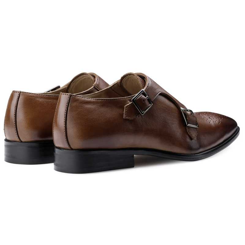 The  Lincoln Monk Medallion Loafer In Tan - Escaro Royale
