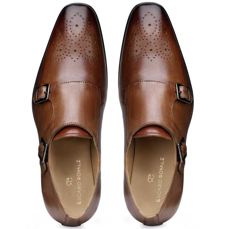 The  Lincoln Monk Medallion Loafer In Tan - Escaro Royale