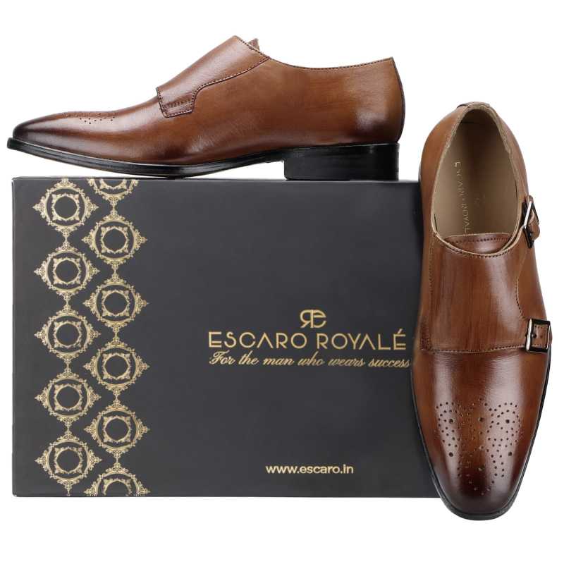 The  Lincoln Monk Medallion Loafer In Tan - Escaro Royale