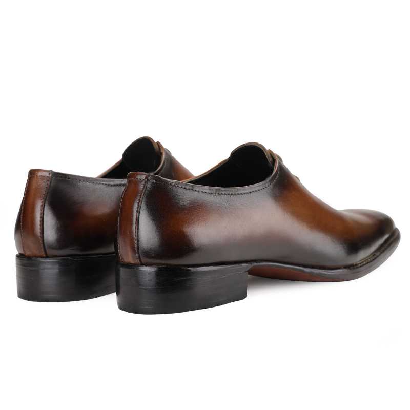 SABRE Goodyear Welted Fiddleback WHOLECUT OXFORDS IN BROWN Patina - Escaro Royale