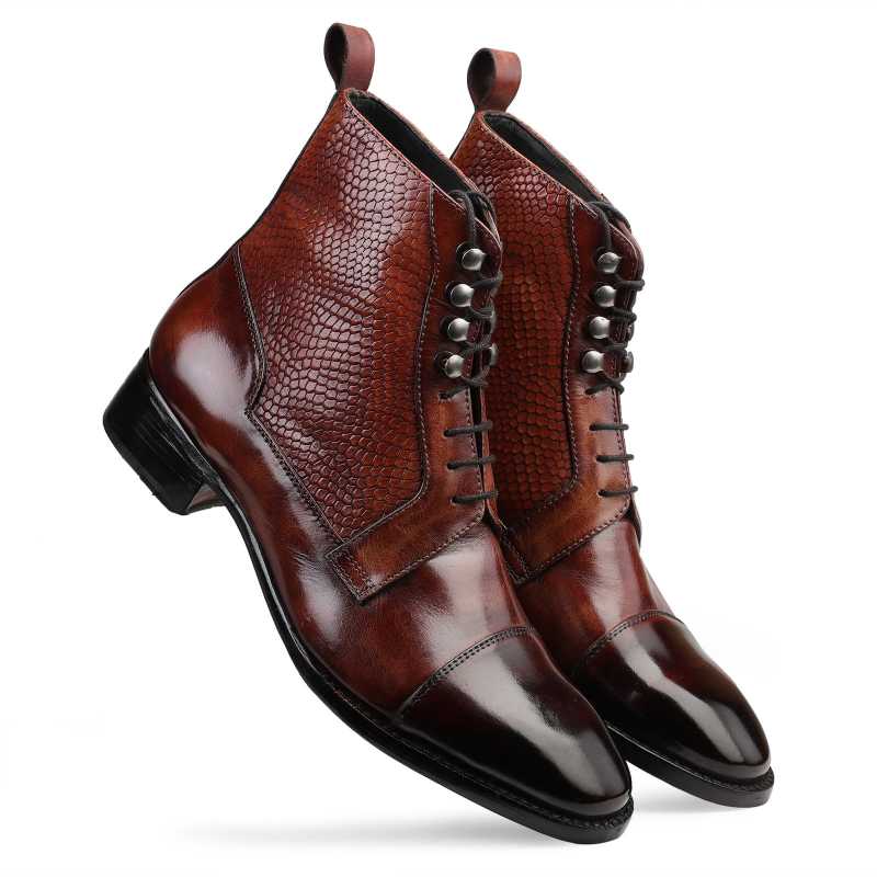 Goodyear Welted Colonel Boot In Brown - Escaro Royale