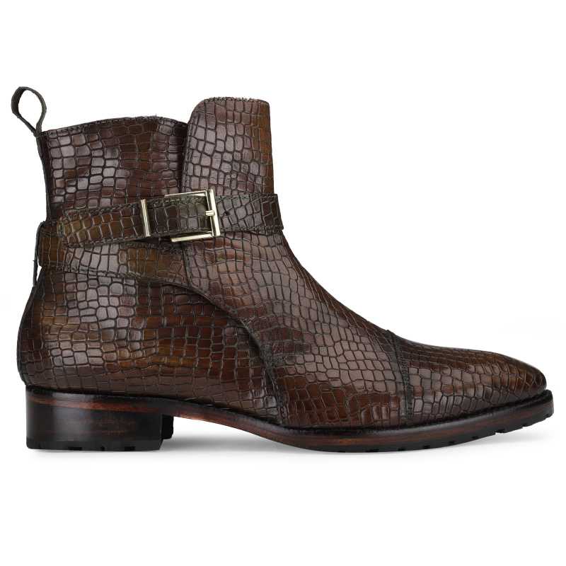 Jodhpur Boot In Patina Scales Olive - Escaro Royale