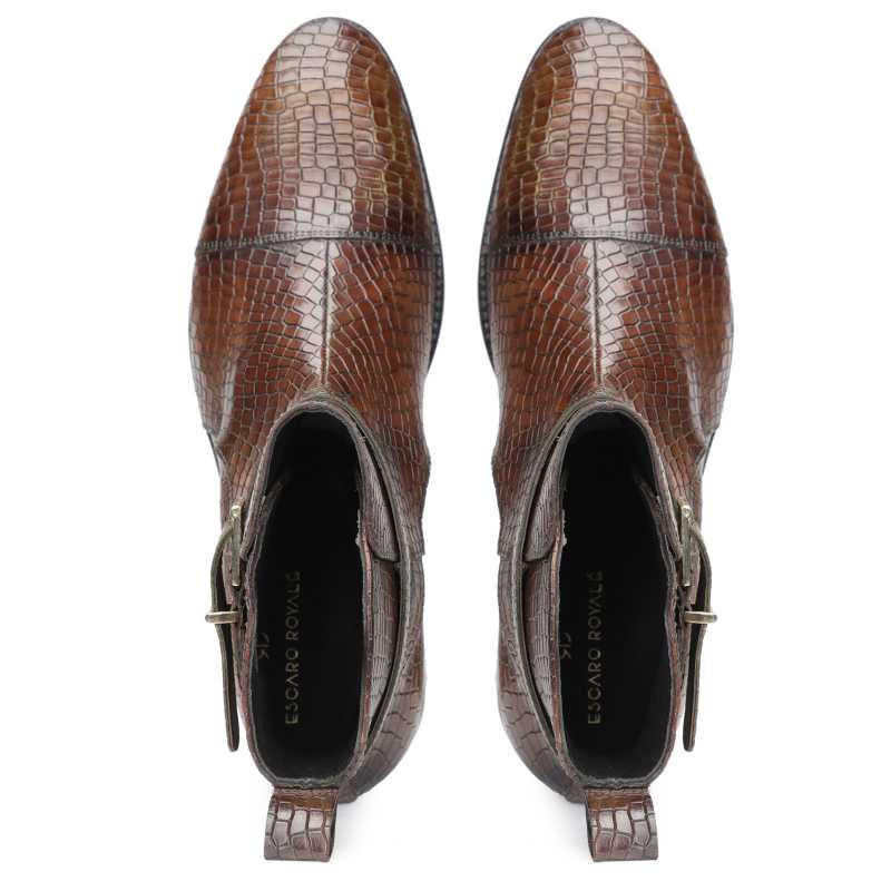 Jodhpur Boot In Patina Scales Olive - Escaro Royale