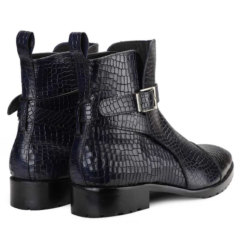 Jodhpur Boot In Patina Scales Grey - Escaro Royale