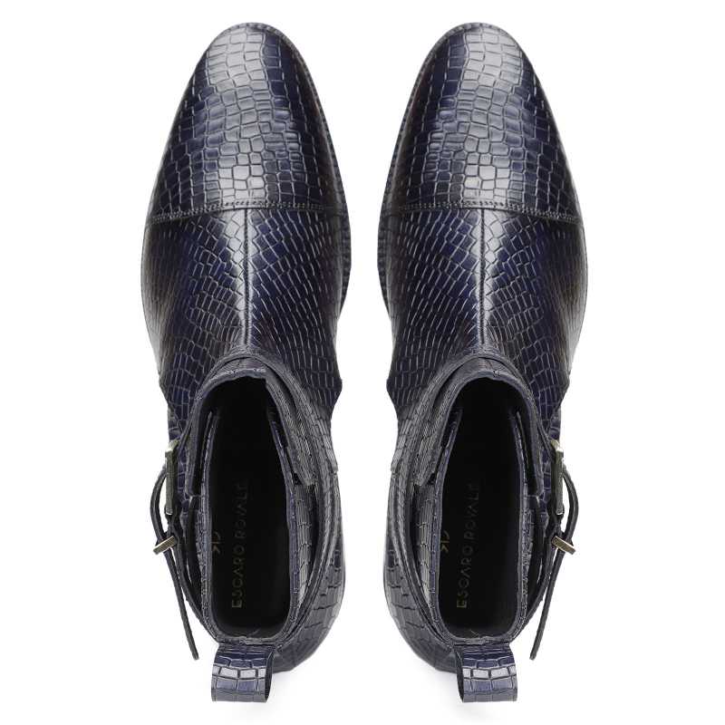 Jodhpur Boot In Patina Scales Grey - Escaro Royale