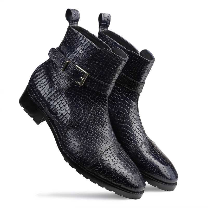 Jodhpur Boot In Patina Scales Grey - Escaro Royale