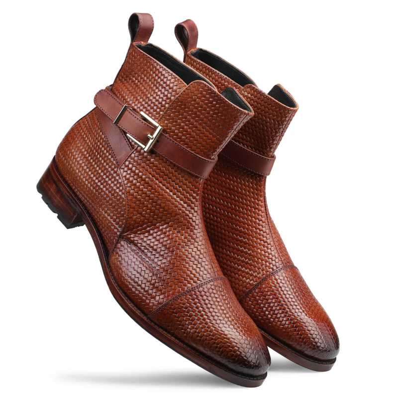 Jodhpur Boot In Patina Scales Cognac - Escaro Royale