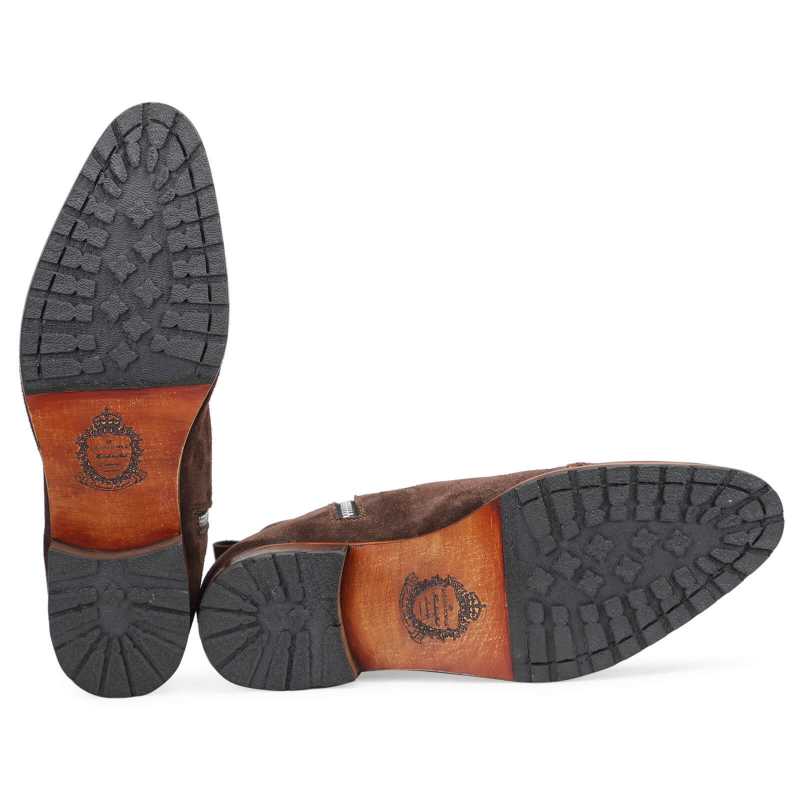 Citadel Zipper Boots in Brown Suede - Escaro Royale