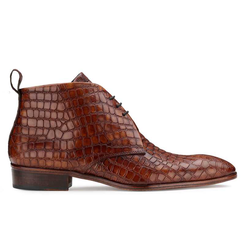 Optimus Chukka Boots in Patina Cognac - Escaro Royale