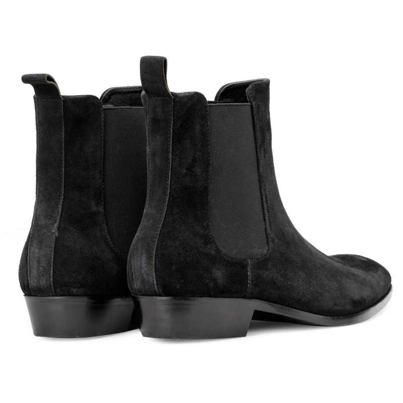Iceman Chelsea Boots in Black Suede - Escaro Royale