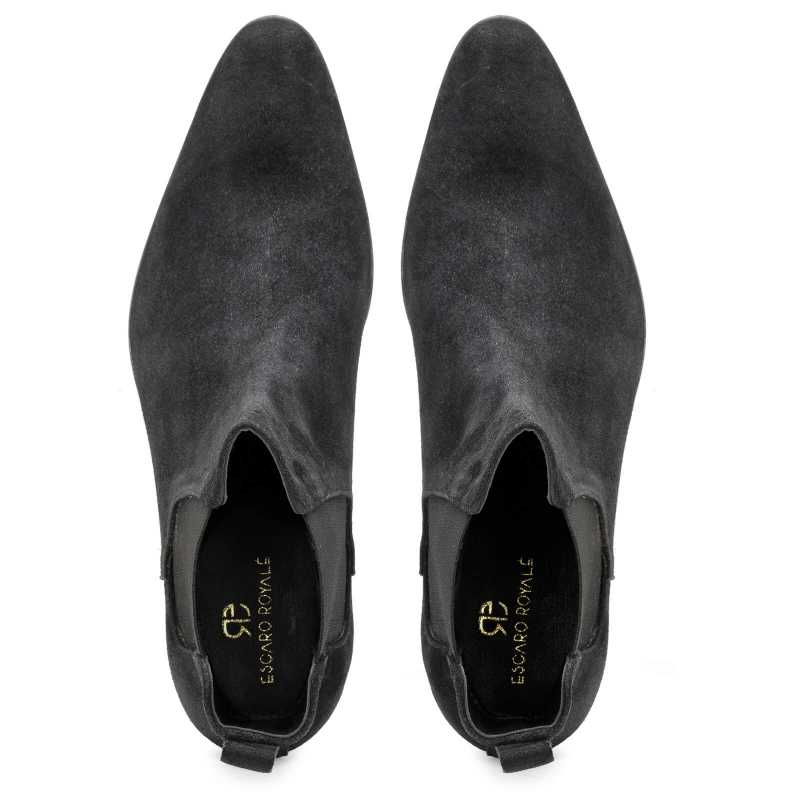 Iceman Chelsea Boots in Black Suede - Escaro Royale