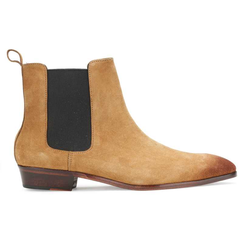 Iceman Chelsea Boots in Camel Color Suede - Escaro Royale