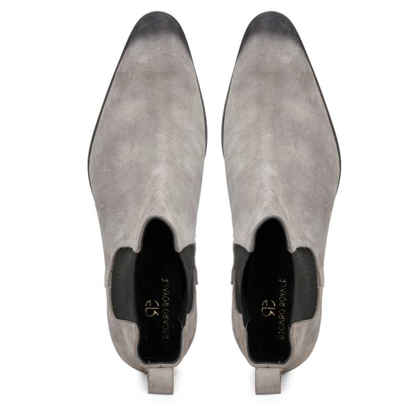 Iceman Chelsea Boots in Grey Suede - Escaro Royale