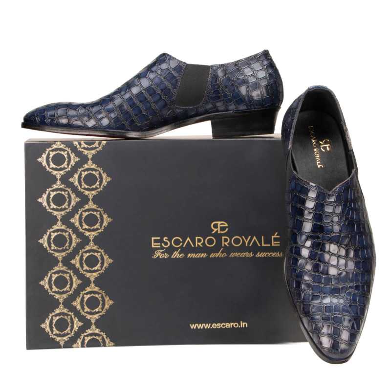 Vader Loafers in Blue - Escaro Royale