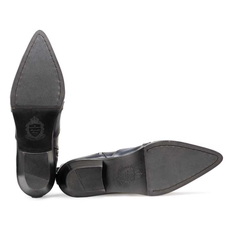 Montana Zipper Cowboy Boots in Black Blue - Escaro Royale