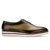 The Amerigo Wholecut Oxford in Green Burnish - Escaro Royale