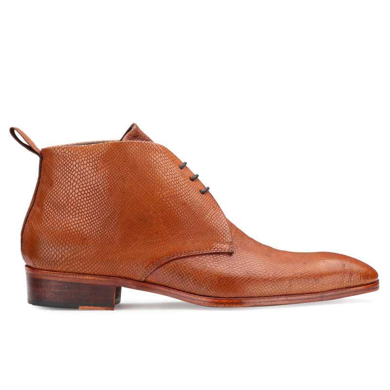 Optimus Chukka Boots in Patina Scales Tan - Escaro Royale