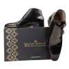 Bond Double Monk Captoe Boots in Black - Escaro Royale